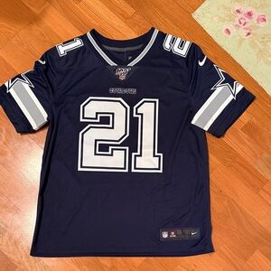 Nike Navy and White Men's Jersey